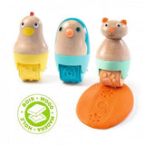 Boetseerklei Stempelrollers - Dieren 3St van Djeco | Kids Conceptstore Le Fanfare