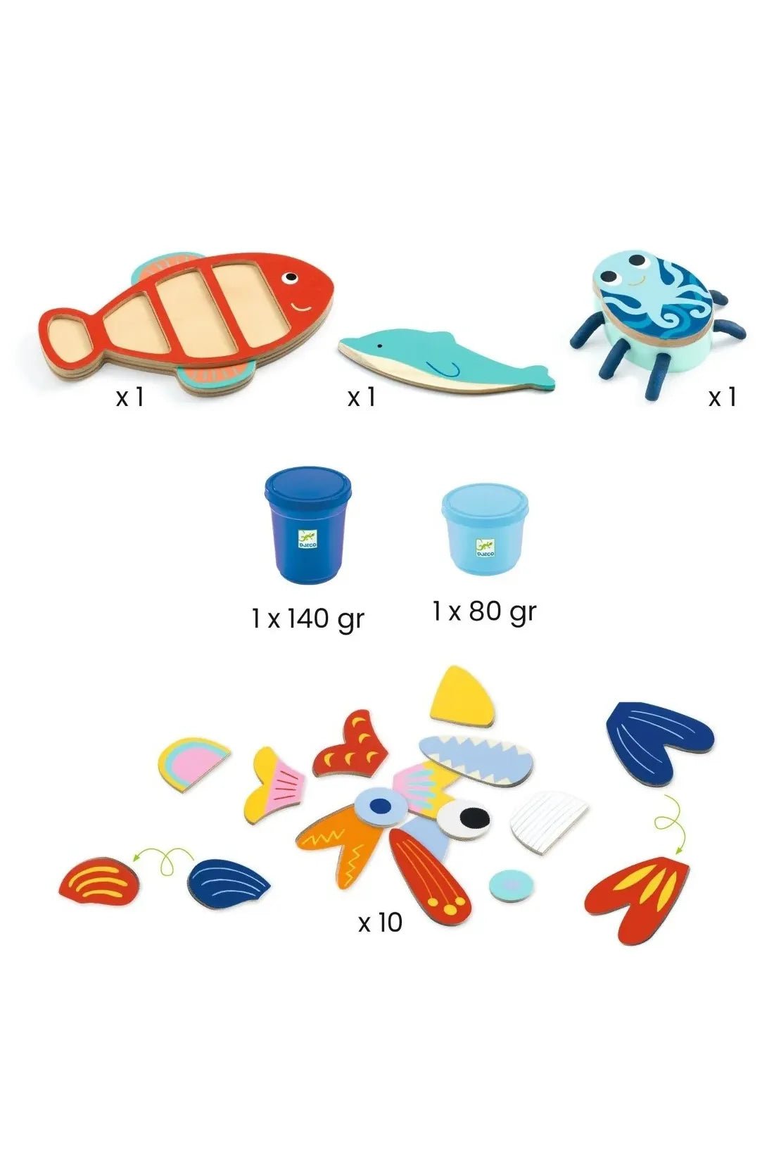 Boetseren - Oceaan speelklei van Djeco | Kids Conceptstore Le Fanfare