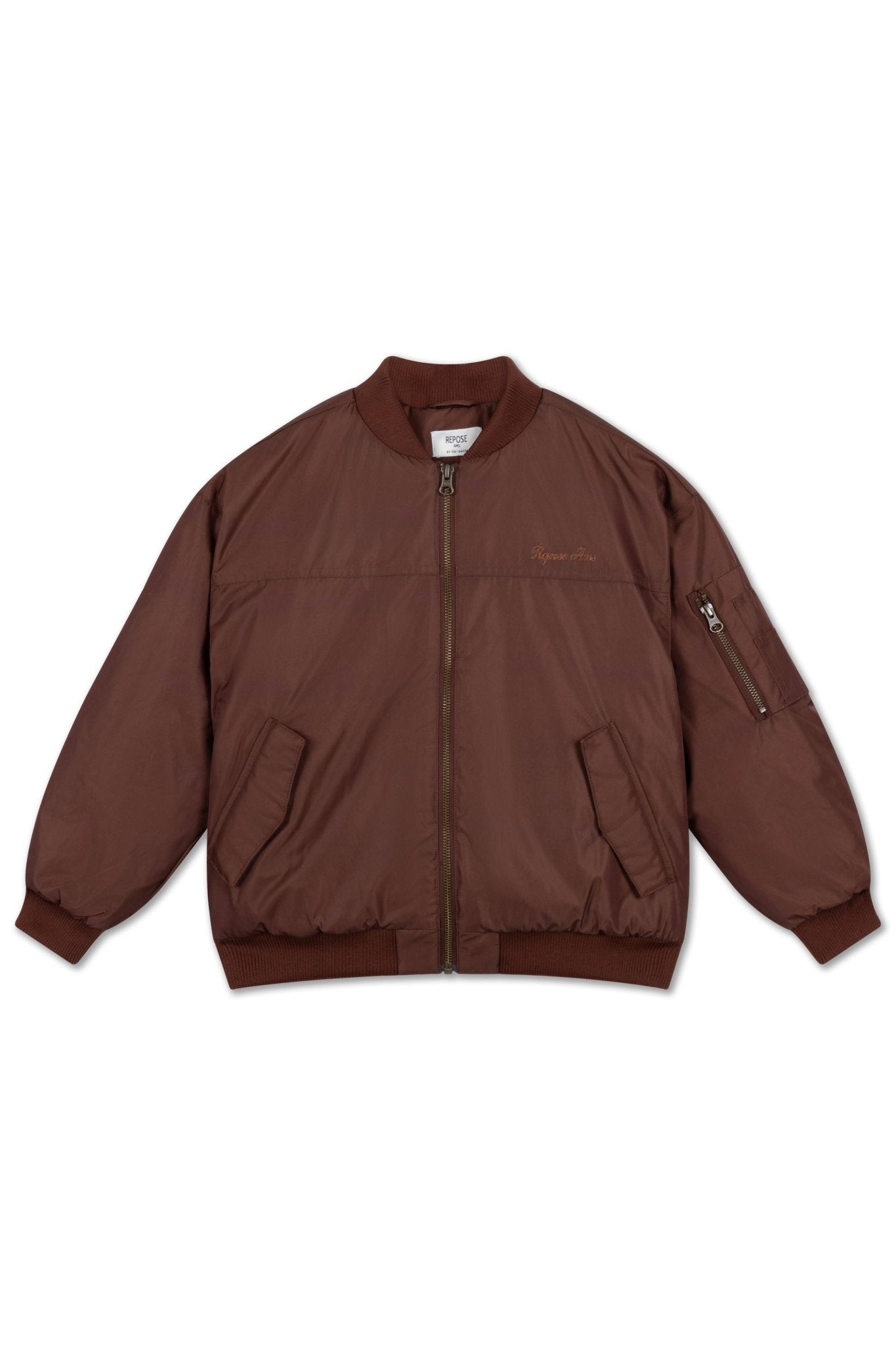Bomber coat - Pure chocolate van Repose AMS | Kids Conceptstore Le Fanfare