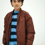 Bomber coat - Pure chocolate van Repose AMS | Kids Conceptstore Le Fanfare