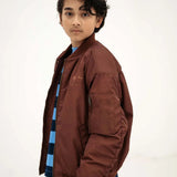 Bomber coat - Pure chocolate van Repose AMS | Kids Conceptstore Le Fanfare