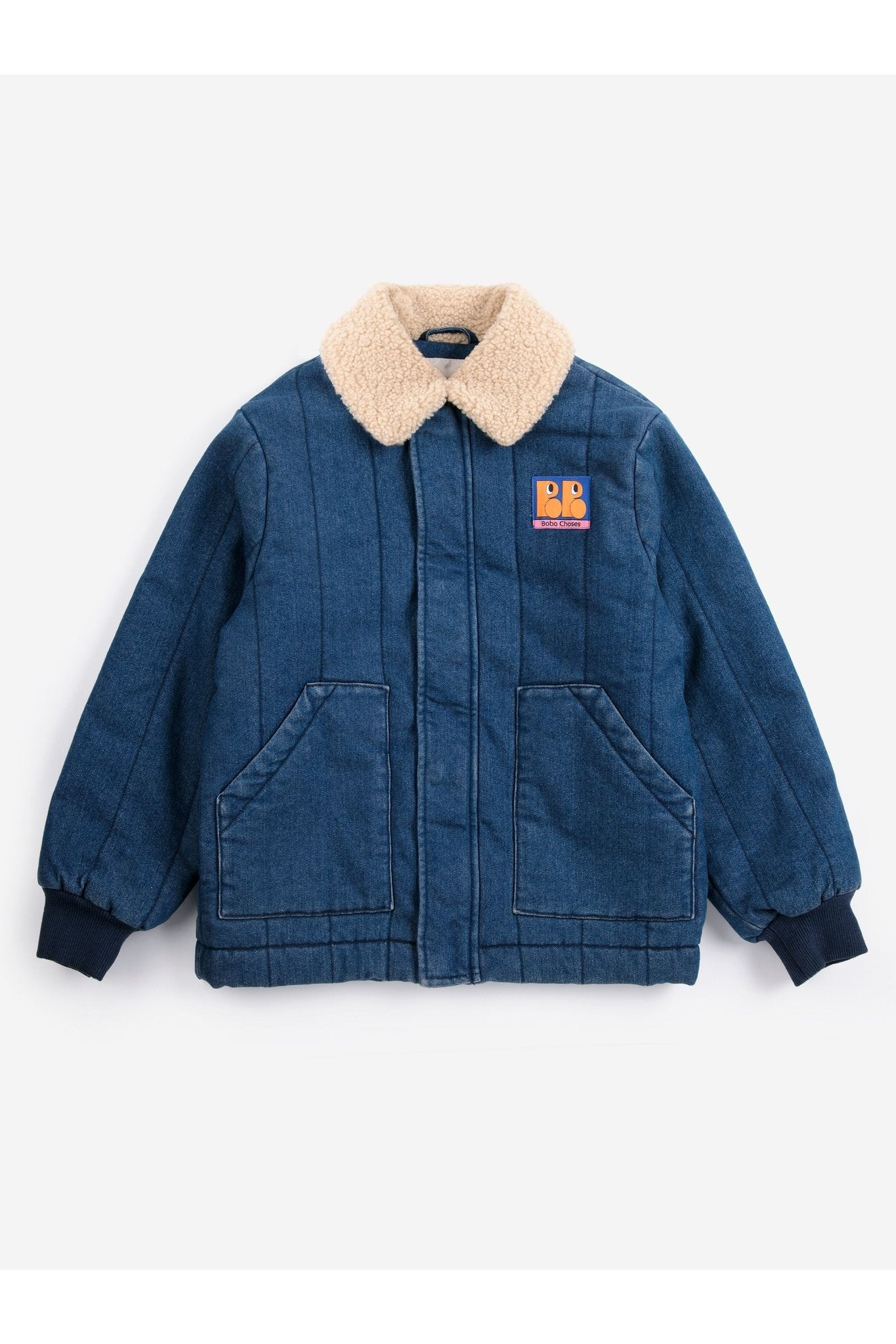 Booo Bo Choses Tag denim jacket - Midnight Blue van Bobo Choses | Kids Conceptstore Le Fanfare