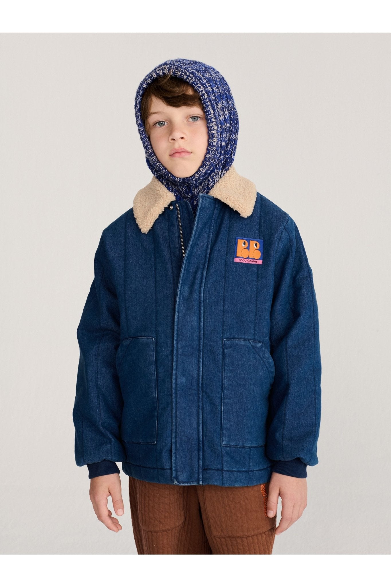 Booo Bo Choses Tag denim jacket - Midnight Blue van Bobo Choses | Kids Conceptstore Le Fanfare