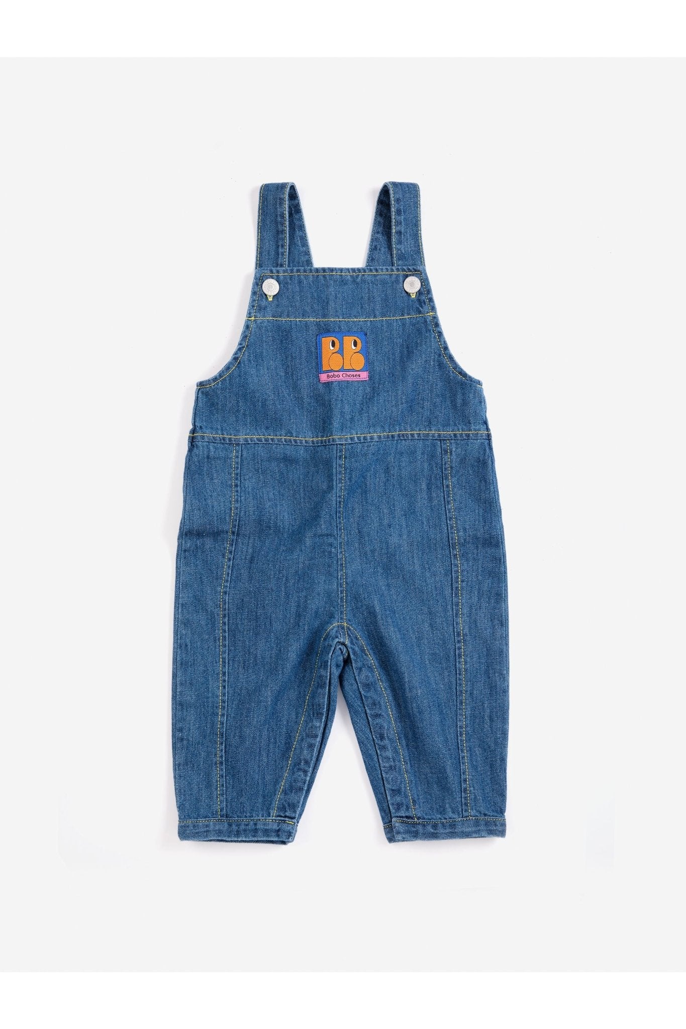 Booo Bo Choses Tag denim overall - Midnight Blue van Bobo Choses | Kids Conceptstore Le Fanfare