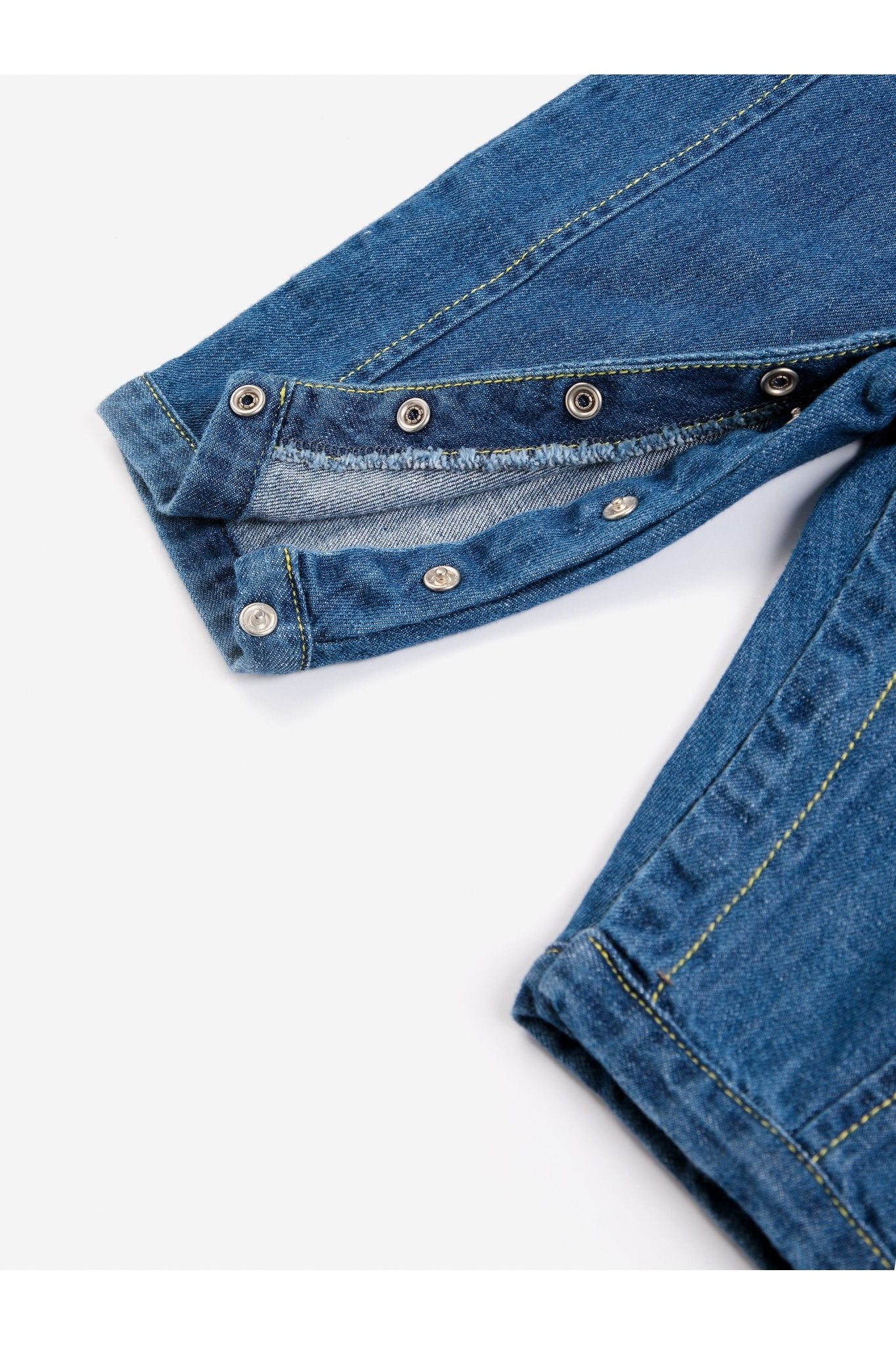 Booo Bo Choses Tag denim overall - Midnight Blue van Bobo Choses | Kids Conceptstore Le Fanfare