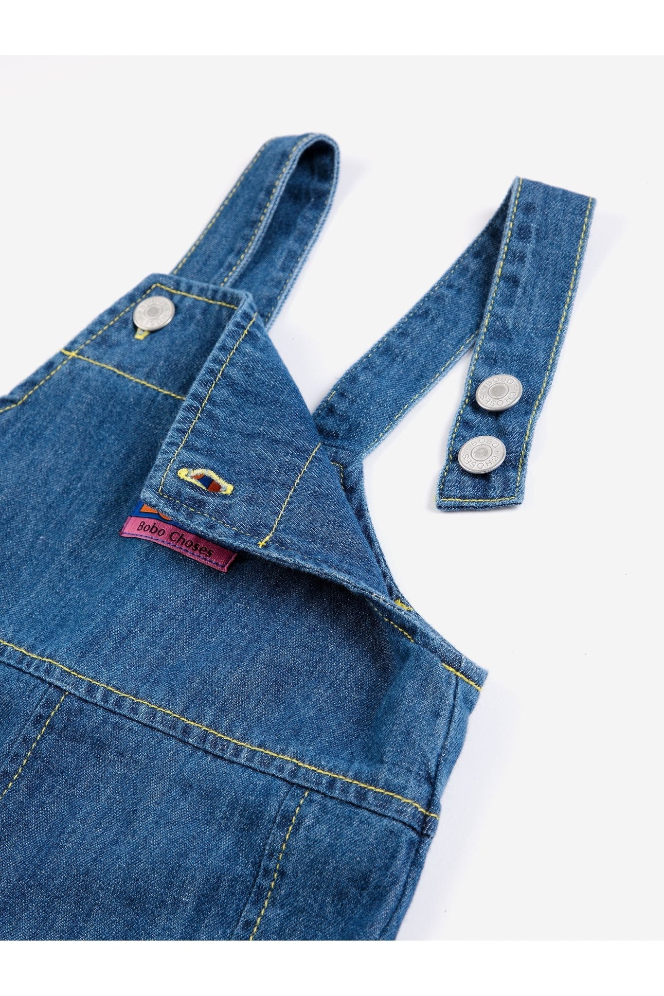 Booo Bo Choses Tag denim overall - Midnight Blue van Bobo Choses | Kids Conceptstore Le Fanfare