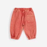 Booo Bo Choses Tag denim pants - Red van Bobo Choses | Kids Conceptstore Le Fanfare