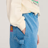 Booo Bo Choses Tag woven pants - Blue van Bobo Choses | Kids Conceptstore Le Fanfare