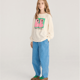Booo Bo Choses Tag woven pants - Blue van Bobo Choses | Kids Conceptstore Le Fanfare