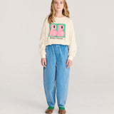 Booo Bo Choses Tag woven pants - Blue van Bobo Choses | Kids Conceptstore Le Fanfare