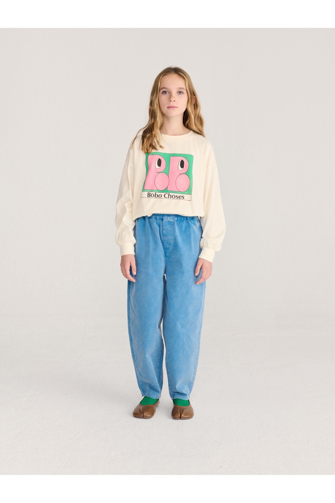 Booo Bo Choses Tag woven pants - Blue van Bobo Choses | Kids Conceptstore Le Fanfare