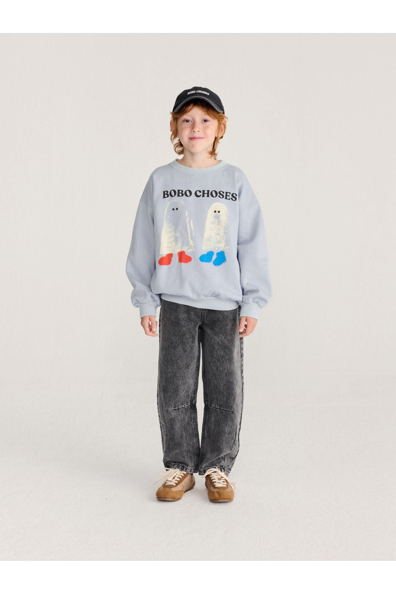Booty Ghosts sweatshirt - Light Blue van Bobo Choses | Kids Conceptstore Le Fanfare