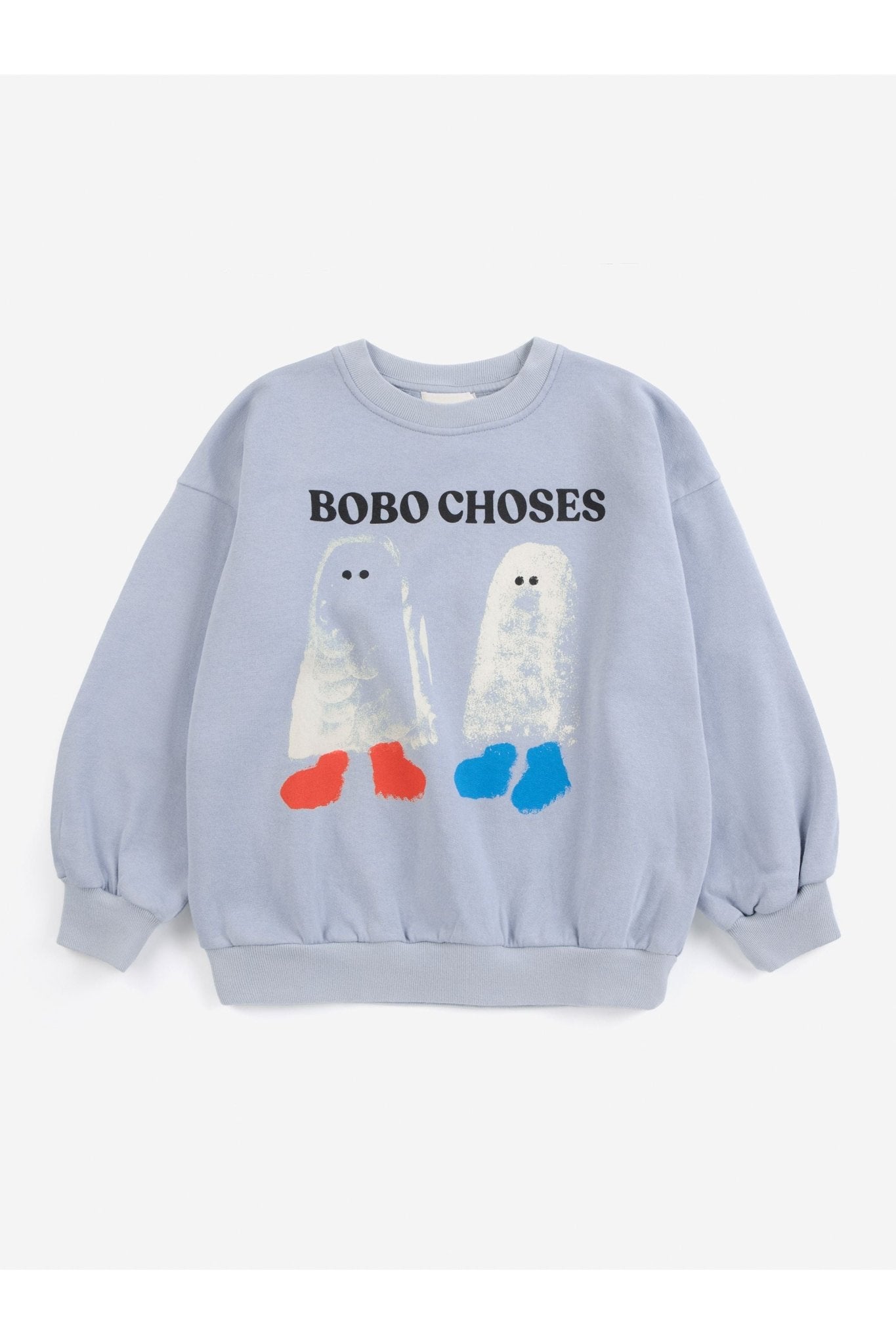 Booty Ghosts sweatshirt - Light Blue van Bobo Choses | Kids Conceptstore Le Fanfare