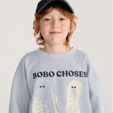 Booty Ghosts sweatshirt - Light Blue van Bobo Choses | Kids Conceptstore Le Fanfare
