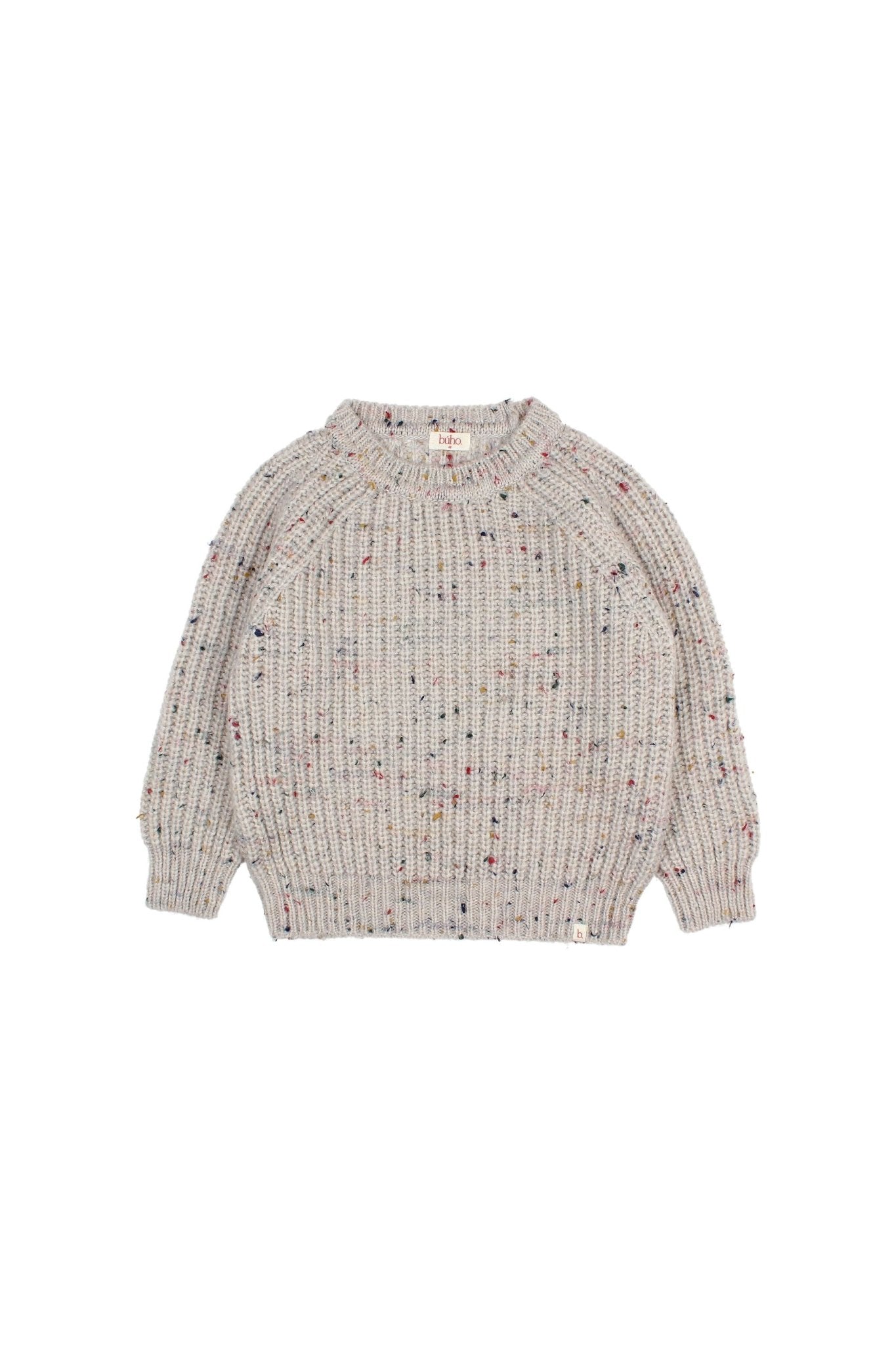 Botonato jumper - Pearl grey van Búho | Kids Conceptstore Le Fanfare