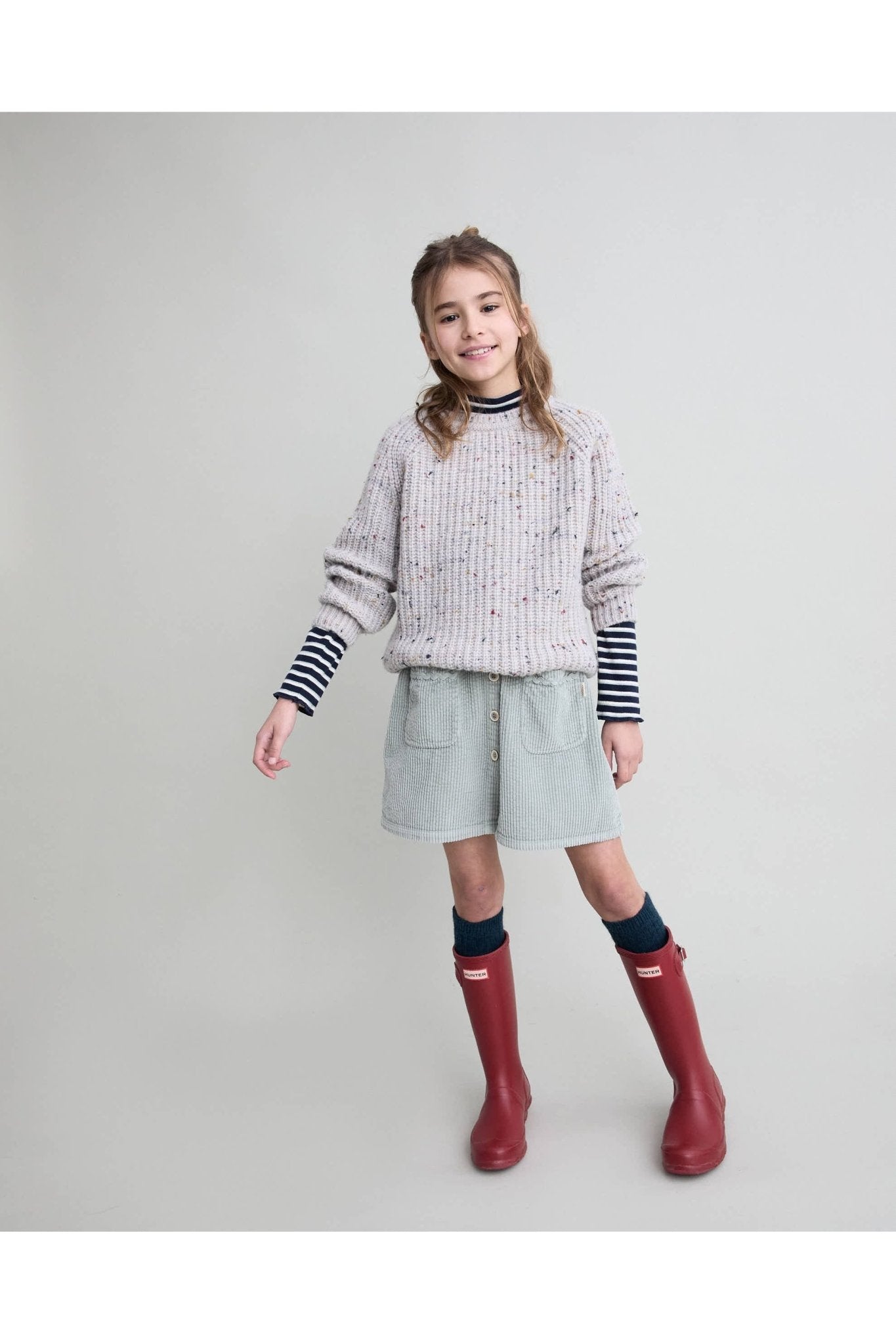 Botonato jumper - Pearl grey van Búho | Kids Conceptstore Le Fanfare