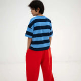 Boxy tee - Horizon dark eclipse block stripe van Repose AMS | Kids Conceptstore Le Fanfare