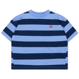 Boxy tee - Horizon dark eclipse block stripe van Repose AMS | Kids Conceptstore Le Fanfare