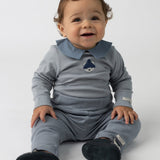 Bram Bodysuit | Polar Bear - Foggy Blue van Donsje Amsterdam | Kids Conceptstore Le Fanfare