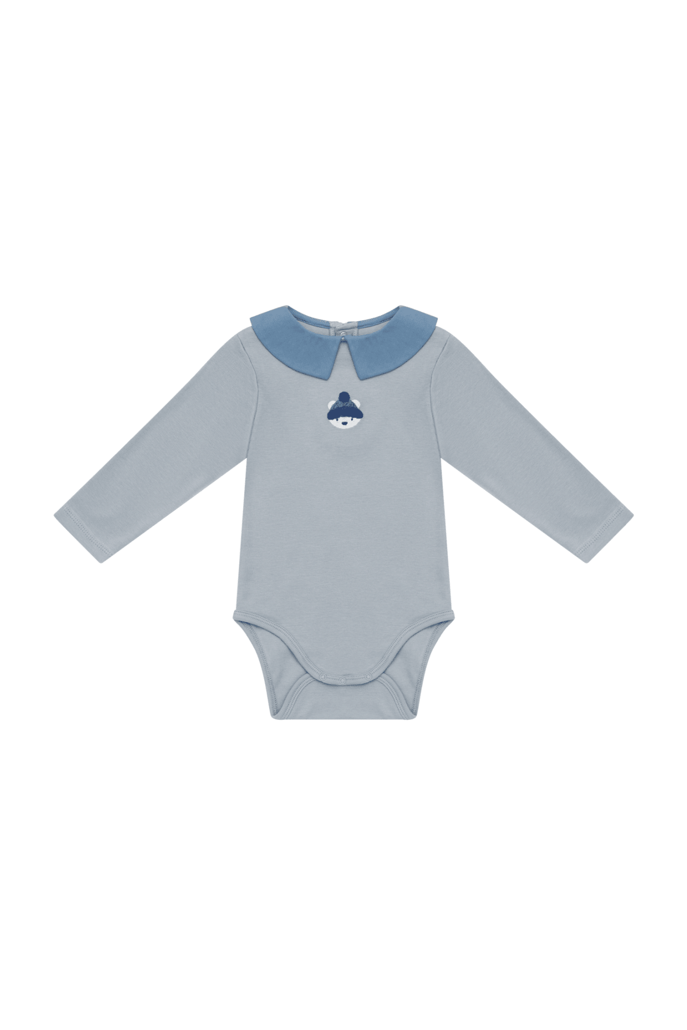 Bram Bodysuit | Polar Bear - Foggy Blue van Donsje Amsterdam | Kids Conceptstore Le Fanfare