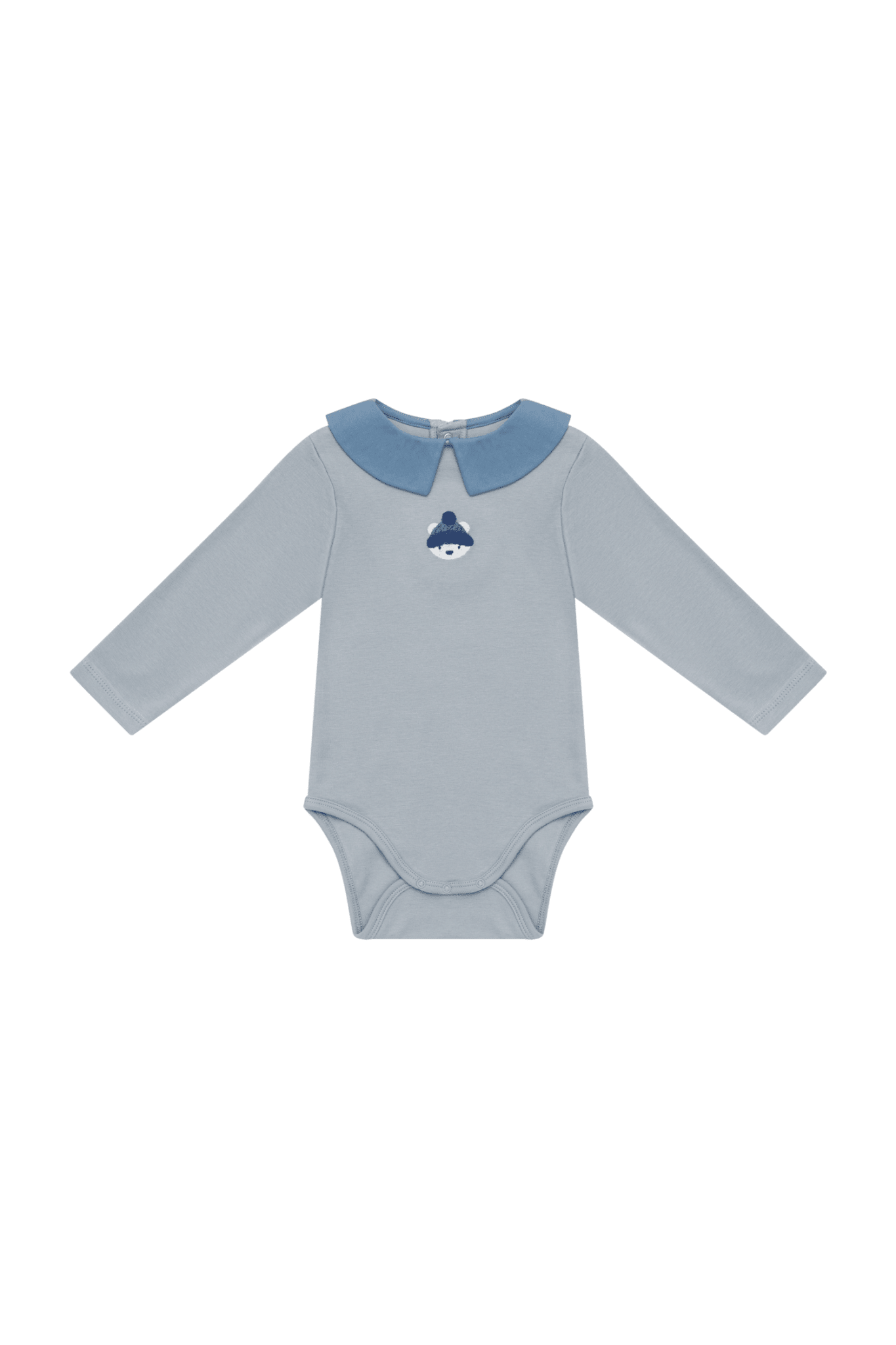 Bram Bodysuit | Polar Bear - Foggy Blue van Donsje Amsterdam | Kids Conceptstore Le Fanfare