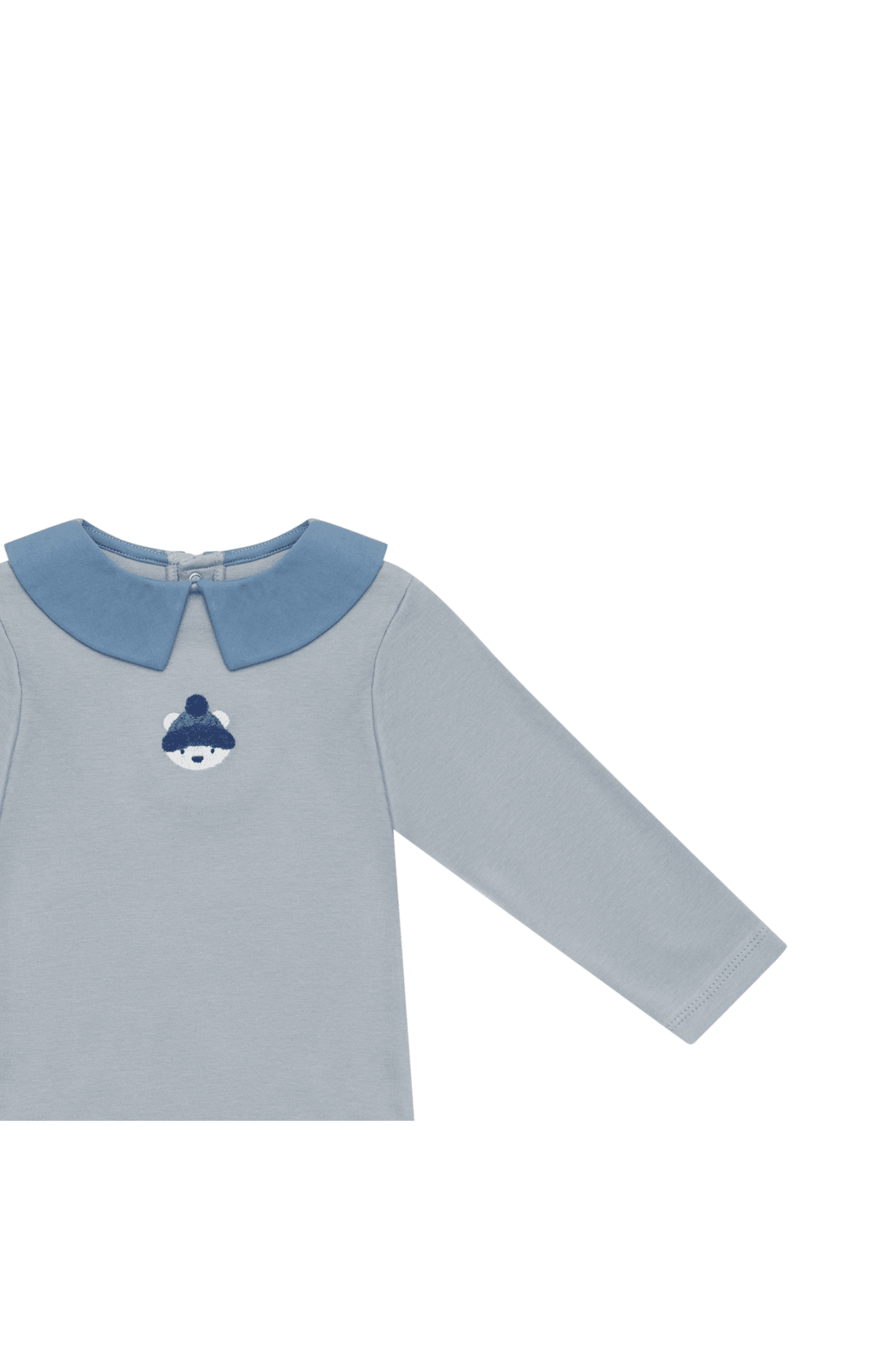 Bram Bodysuit | Polar Bear - Foggy Blue van Donsje Amsterdam | Kids Conceptstore Le Fanfare