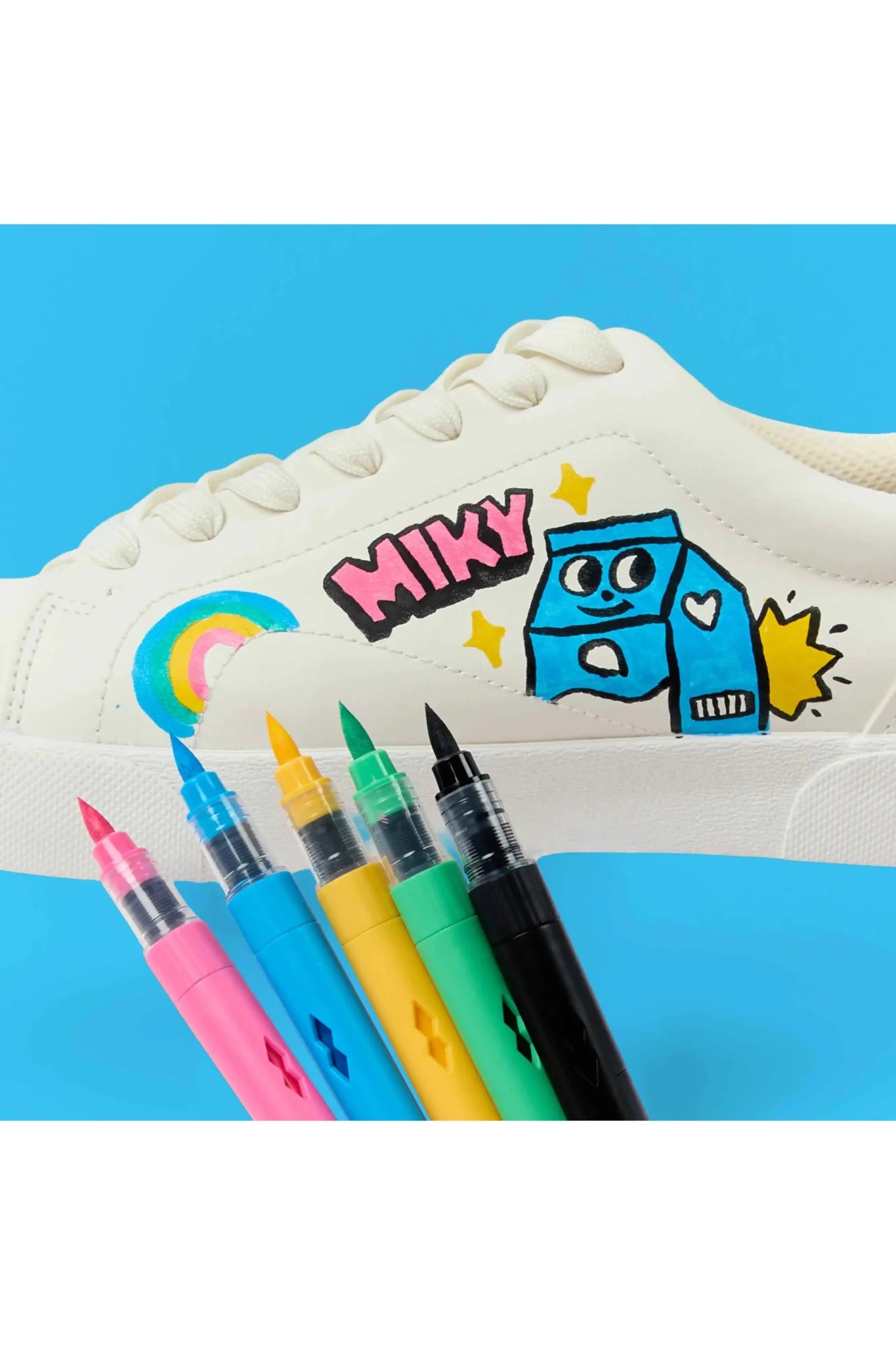 Brush Power - 12 Acrylic Markers van OMY | Kids Conceptstore Le Fanfare