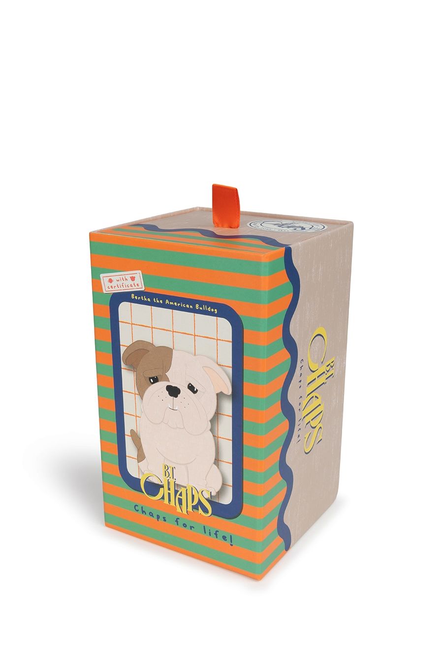 B.T. Chaps Bertha the American Bulldog floppy in giftbox van BON TON TOYS | Kids Conceptstore Le Fanfare
