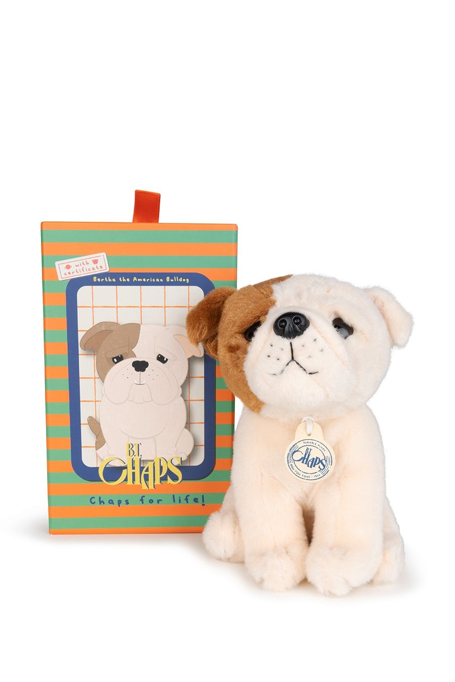 B.T. Chaps Bertha the American Bulldog floppy in giftbox van BON TON TOYS | Kids Conceptstore Le Fanfare