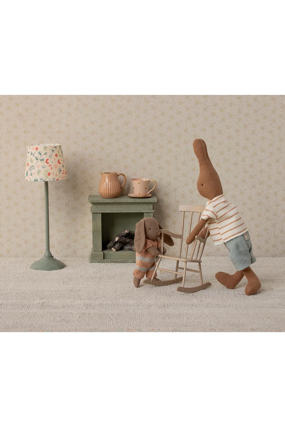 Bunny, Micro - Brown - Dusty rose knitted suit van Maileg | Kids Conceptstore Le Fanfare