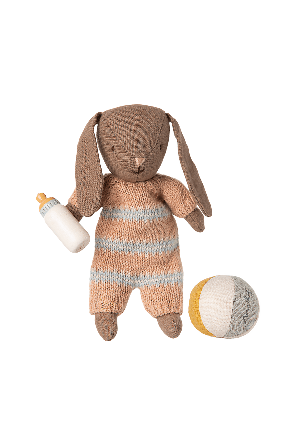 Bunny set, Micro - Brown - Dusty rose van Maileg | Kids Conceptstore Le Fanfare