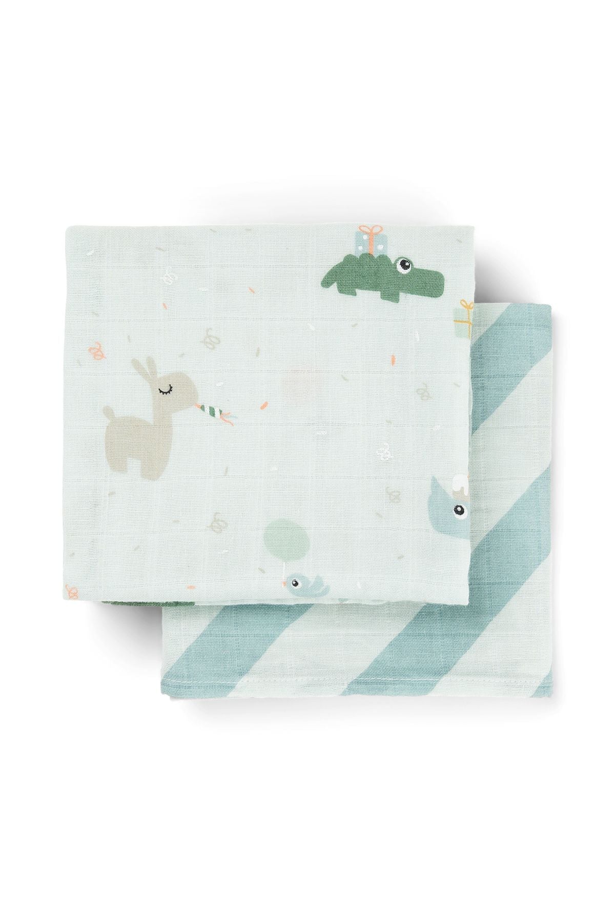 Burp cloth 2-pack | Celebration - Blue van Done by Deer | Kids Conceptstore Le Fanfare