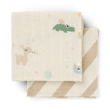 Burp cloth 2-pack | Celebration - Sand van Done by Deer | Kids Conceptstore Le Fanfare