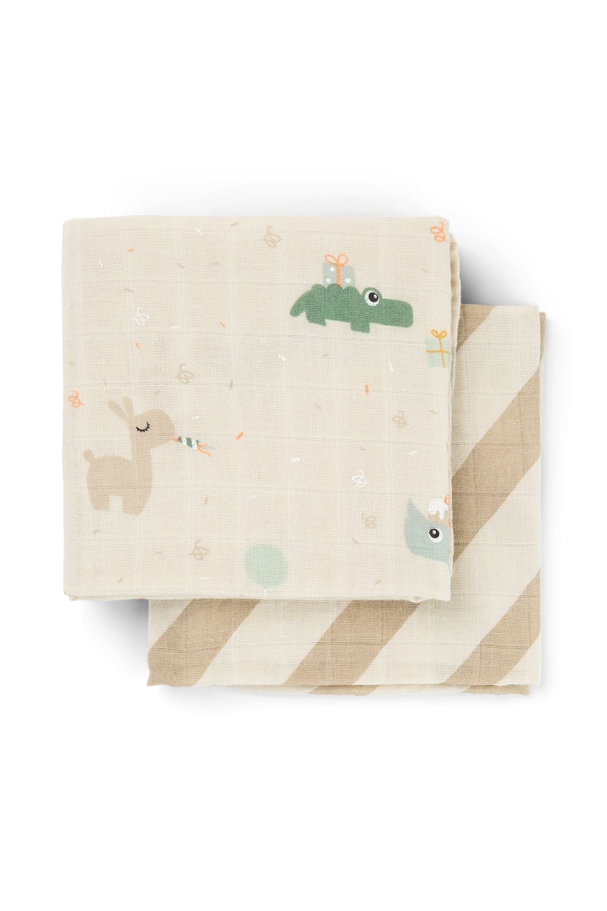 Burp cloth 2-pack | Celebration - Sand van Done by Deer | Kids Conceptstore Le Fanfare