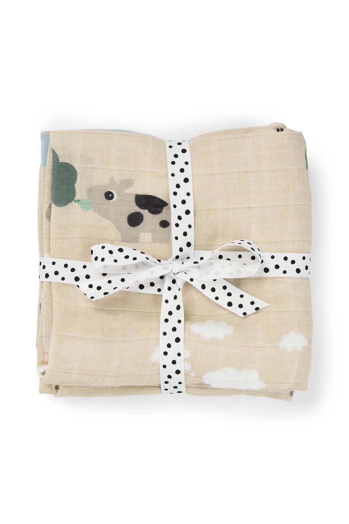 Burp cloth 2-pack | Tiny farm - Sand van Done by Deer | Kids Conceptstore Le Fanfare