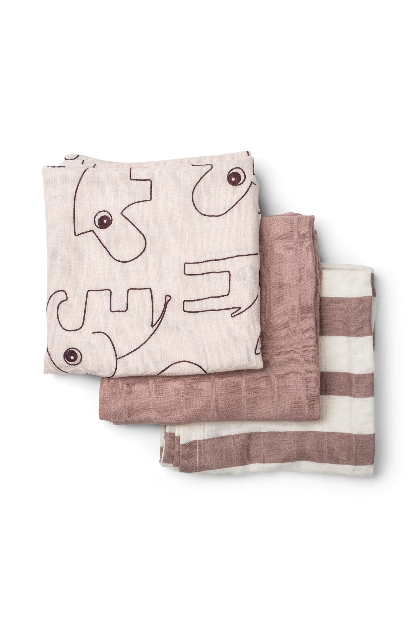 Burp cloth 3-pack GOTS Deer friends Powder van Done by Deer | Kids Conceptstore Le Fanfare
