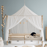 Camp canopy bed, 90x180 cm, white/oak van Oliver Furniture | Kids Conceptstore Le Fanfare