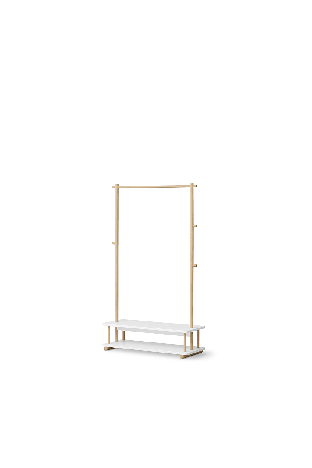 Camp clothes rail, white/oak van Oliver Furniture | Kids Conceptstore Le Fanfare