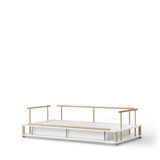 Camp day bed, 90x180 cm, white/oak van Oliver Furniture | Kids Conceptstore Le Fanfare