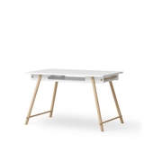 Camp junior desk, adjustable, white/oak van Oliver Furniture | Kids Conceptstore Le Fanfare