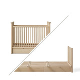 Camp novel cot bed/bed, 60x120/120x200 cm, oak van Oliver Furniture | Kids Conceptstore Le Fanfare