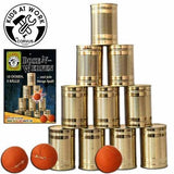 Can throwing game small 10 x can, 3 x ball van Kids At Work | Kids Conceptstore Le Fanfare