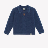Cardi pimpon - Sailor blue van BONTON | Kids Conceptstore Le Fanfare