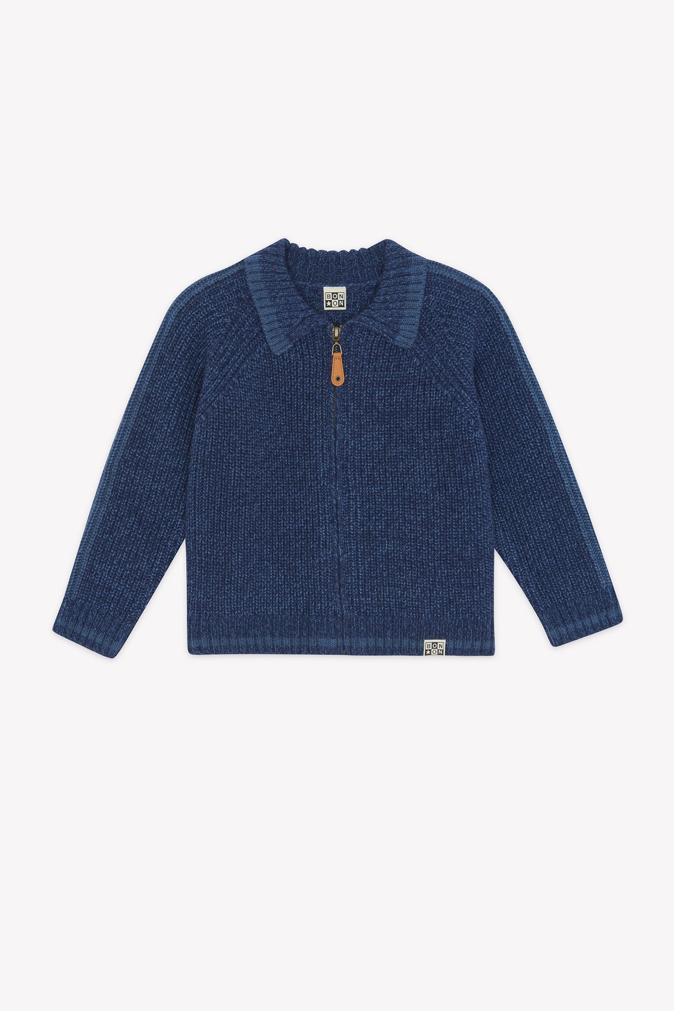 Cardi pimpon - Sailor blue van BONTON | Kids Conceptstore Le Fanfare