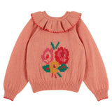 Cardigan jacquard place - Blush van Emile et Ida | Kids Conceptstore Le Fanfare