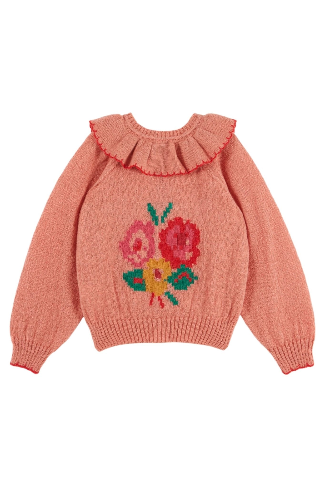 Cardigan jacquard place - Blush van Emile et Ida | Kids Conceptstore Le Fanfare