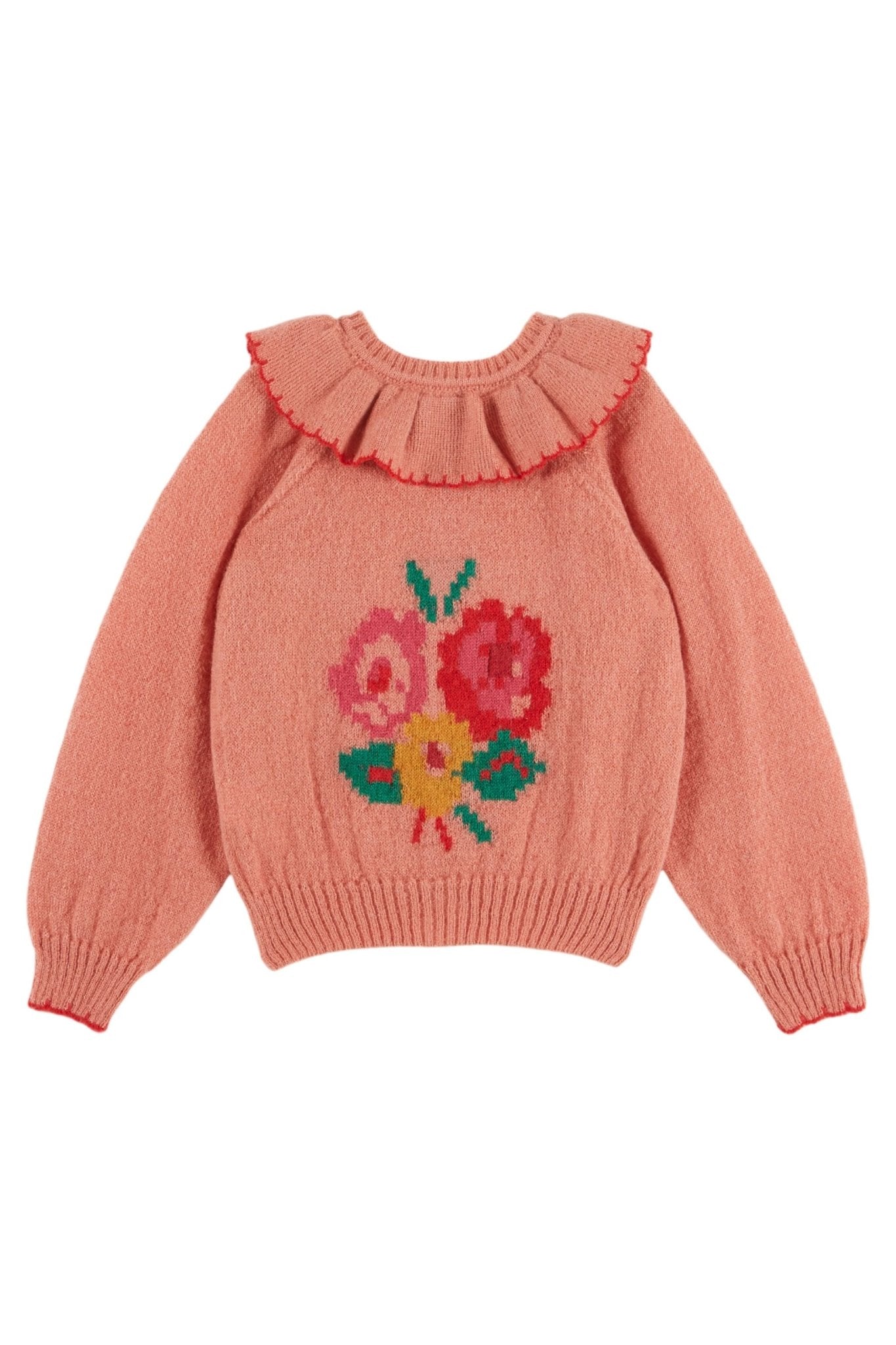 Cardigan jacquard place - Blush van Emile et Ida | Kids Conceptstore Le Fanfare