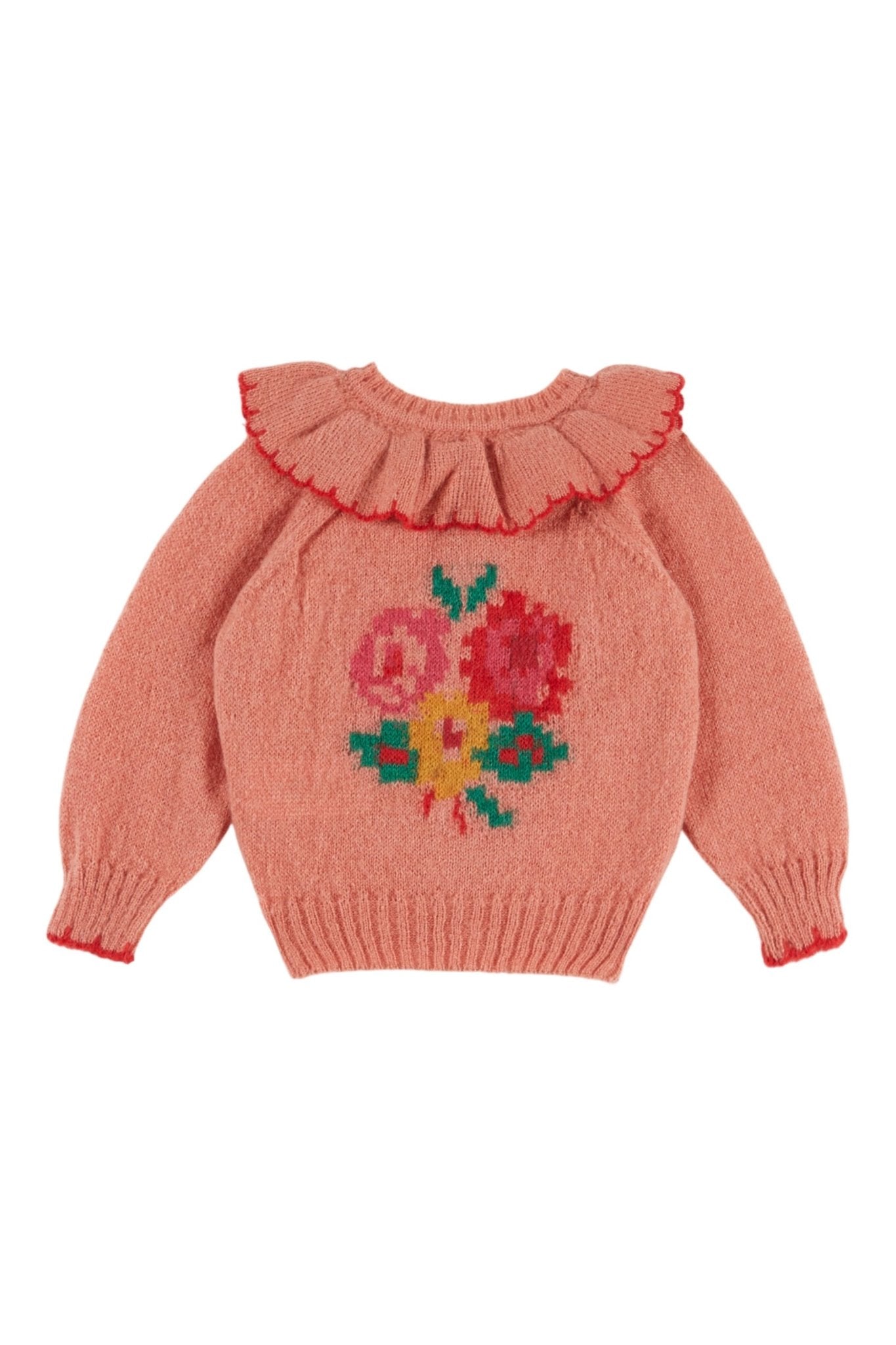 Cardigan jacquard place - Blush van Emile et Ida | Kids Conceptstore Le Fanfare