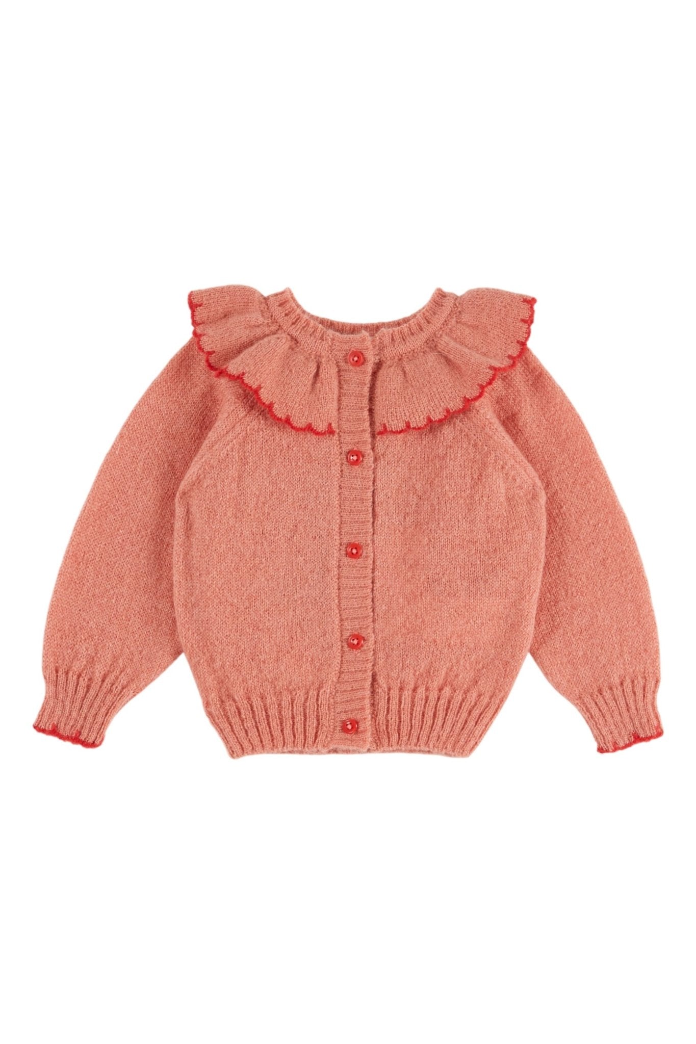 Cardigan jacquard place - Blush van Emile et Ida | Kids Conceptstore Le Fanfare