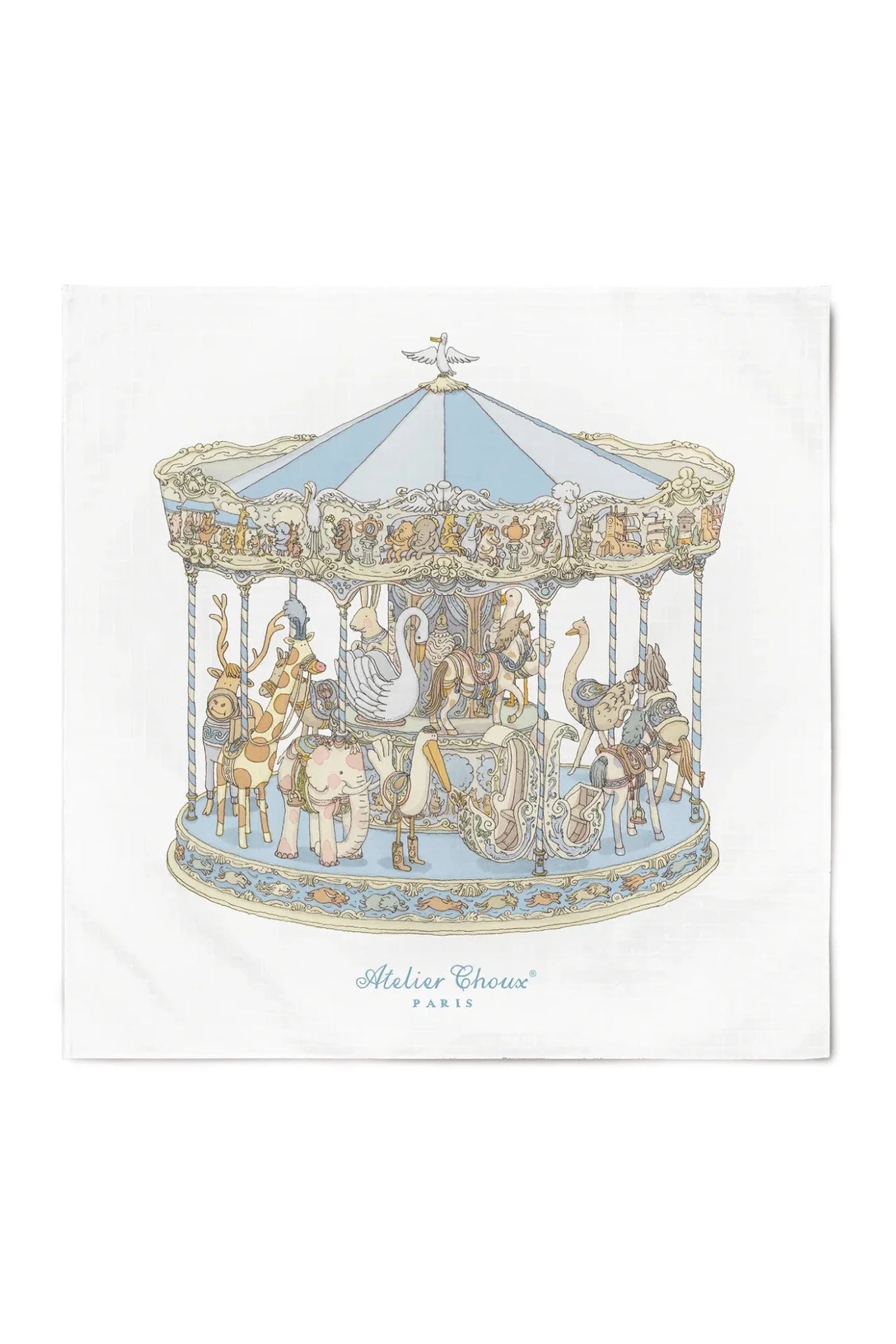 Carré - Carousel Blue van Atelier Choux | Kids Conceptstore Le Fanfare